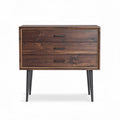 Wooden dresser with three drawers and metal legs 80 x 40 x 75cm
