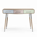 Wooden writing desk with three drawers in pastel colors 120 x 40 x 75cm
